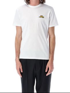 Maison Kitsuné Taxi Patch Crewneck White T-Shirt