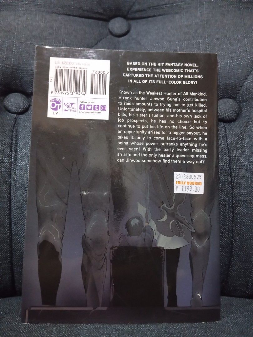 ORIGINAL SOLO LEVELING VOLUME 1-2 (Category: Comics & Manga) located in Manila. Submitted by adr1ee (Listing ID 1355600972, Image 3). Description: solo leveling manhwa ORIGINAL COPIES volumes 1 and 2. published by Yen Press original price: 1,199 PER BOOK current price: 999 PER BOOK 1,899 FOR TWO BOOKS BUYER SHOULDERS SHIPPING FEE.