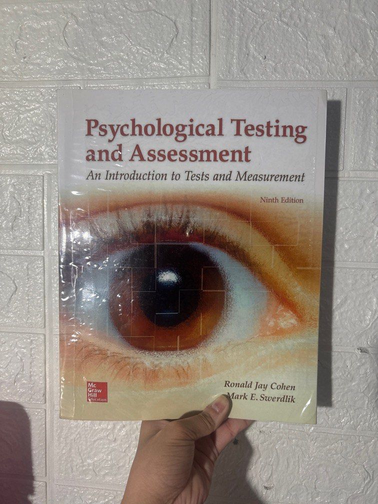 Psychological Testing and Assessment (9th Ed.) by Cohen & Swerdlik (Category: Textbooks) located in Pasig City. Submitted by ckkyu (Listing ID 1355478180, Image 1). Description: 🪄 reprint 🪄 with heavy highlights and annotations 🪄 can give discount if availing other psych books :) 🪄 RFS: need funds 🥹 (also, RPm na po ako 🩷🙏🏻).