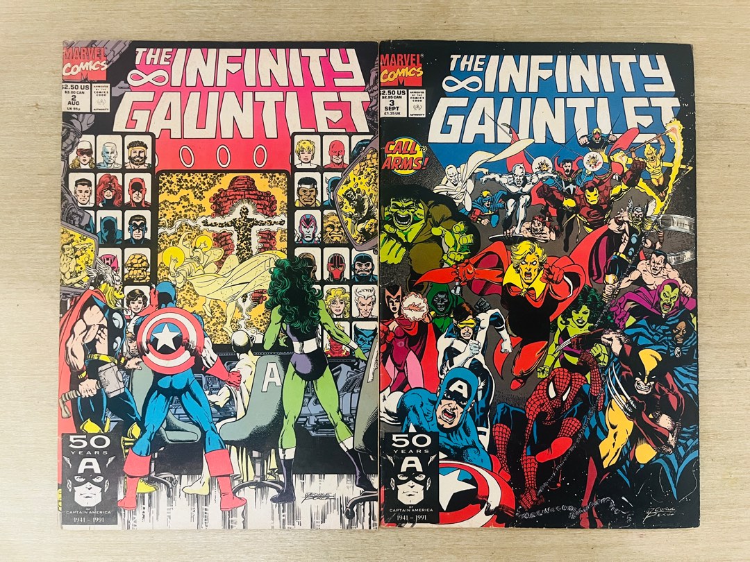 THE INFINITY GAUNTLET COMICS LOT (Issues #2 & #3), Hobbies & Toys ...