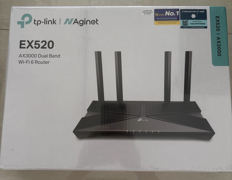 TP-Link Wifi 6 Router EX520 AX3000 Dual Band (sealed BNIB), Computers ...