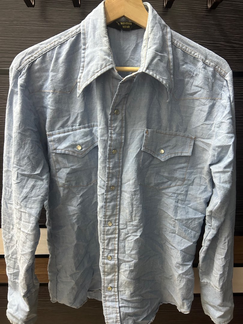 70'S Sears Short Sleeve Western Shirt Men's L Vintage /eaa447526