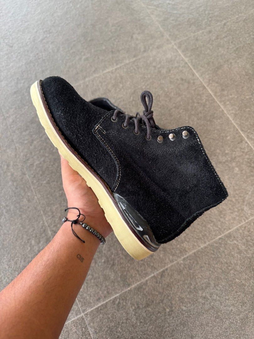 Visvim Virgil black suede boots (Category: Boots) located in Quezon City. Submitted by jawnzslayer (Listing ID 1355491010, Image 3). Description: visvim black virgil boots no box, pair only size 9 can fit 9.5 worn condition.