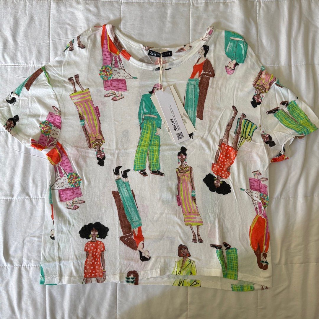 Zara Girl Print TShirt (Category: Shirts) located in Quezon City. Submitted by aakar (Listing ID 1355510622, Image 1). Description: .