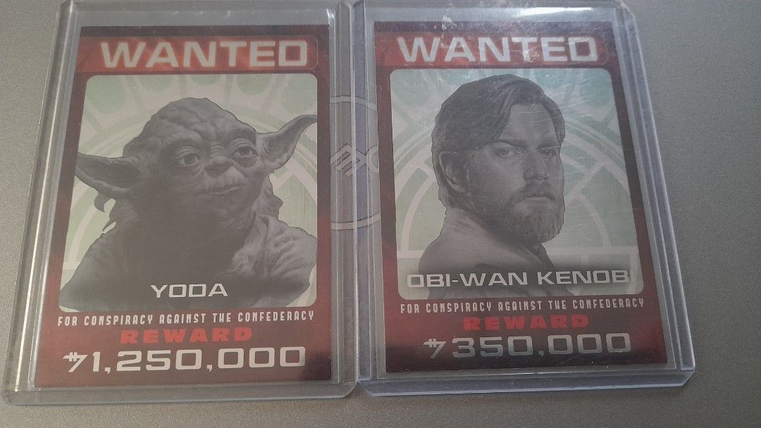 2015 Star Wars Chrome Perspectives Wanted: Jedi Hunt complete set (Category: Raw Singles) located in Cebu City. Submitted by past1982 (Listing ID 1350950068, Image 2). Description: 10 card complete set with sleeeves and top loader near mint to mint no issues.