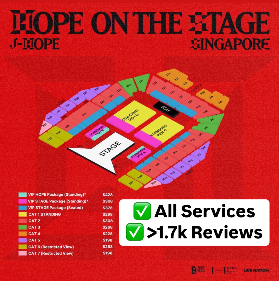 100%] 🇸🇬 J-HOPE JHOPE BTS SINGAPORE SG HTB Bypasslink