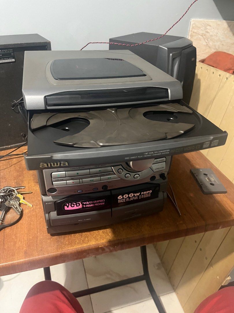 Aiwa Stereo Component with Issues please READ (Category: Soundbars, Speakers & Amplifiers) located in Pasay City. Submitted by beye01 (Listing ID 1350928457, Image 3). Description: With issues. No remote. Volume control has issues. Tape deck not working..