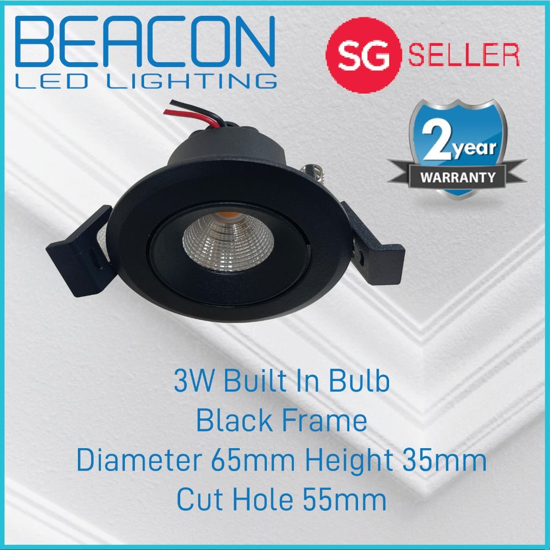 Beacon LED (Series 25) Cabinet Mini Single Recessed Spotlight ...