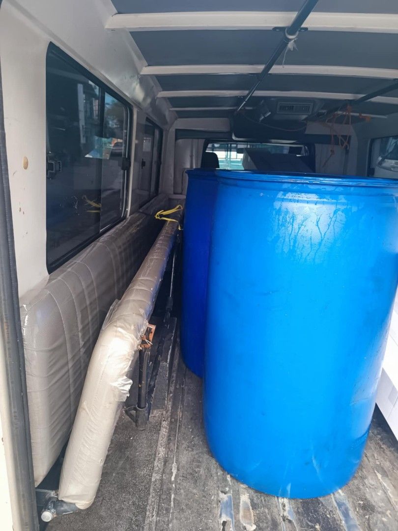 Blue drum and ibc tank (Category: Industrial Equipment) located in Manila. Submitted by ajtngco (Listing ID 1351019128, Image 2). Description: FOR SALE blue drum 200,170,220 liters, 20 liters white pail ibc tank 1000 liters save water before summer.