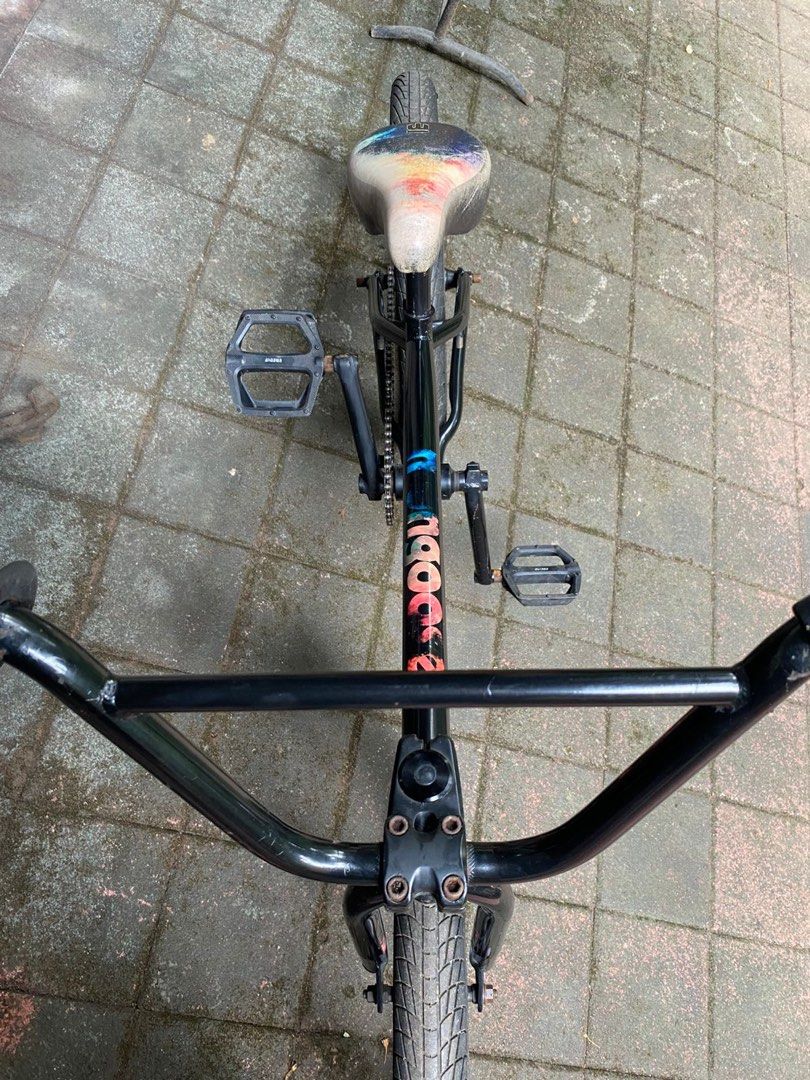 BMX BIKE - MONGOOSE (Category: Bicycles) located in Manila. Submitted by snackaroonie (Listing ID 1350978755, Image 2). Description: BMX BIKE - MONGOOSE Pre loved BMX used from 2020-2022 during pandemic. Ready to ride and looking for a new rider! Specs below: Mongoose Legion 40 - 3pcs. Cranks - 25T chain ring, 9T rear cassette - 20" wheels (issue at back wheel, torn from riding. See photo) - Top load stem - U-Brake system included but currently r