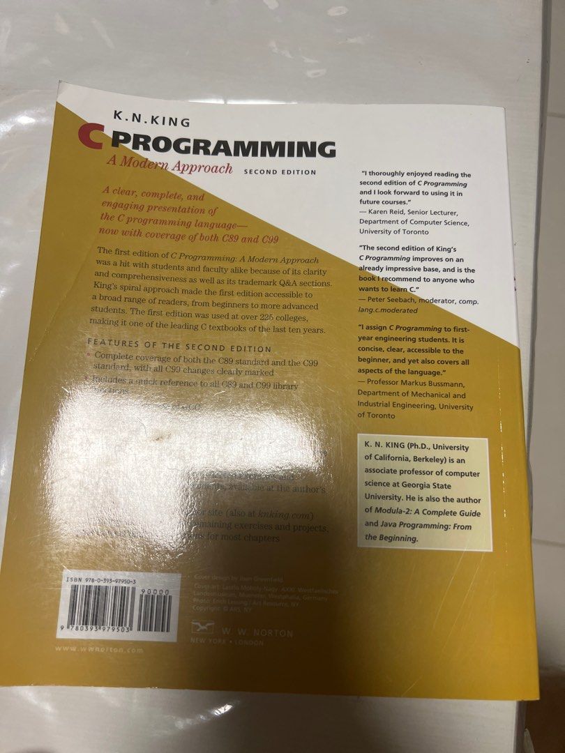C Programming A Modern Approach, Hobbies & Toys, Books & Magazines ...