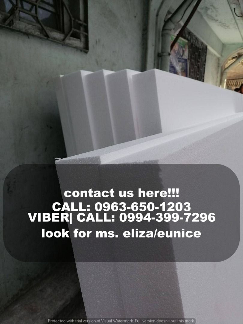 EPS Styrofoam (Category: Other Home Furniture) located in Manila. Submitted by ramoseliza33488 (Listing ID 1350981533, Image 2). Description: " TAKEZO INDUSTRIAL SUPPLY " EPS Styrofoam 𝐂𝐨𝐧𝐭𝐚𝐜𝐭 𝐮𝐬 𝐡𝐞𝐫𝐞: Ms. Eliza Marie LOCATION 📍Manila Branch 📍Cavite Branch .