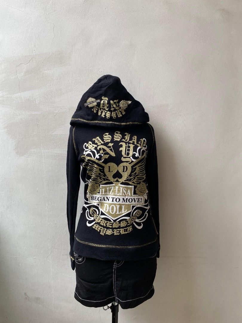 Hoodie liz lisa doll y2k gyaru, Fesyen Wanita, Pakaian