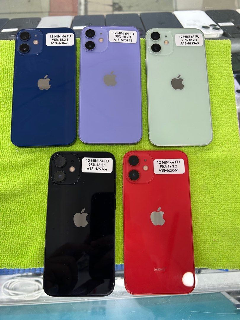 Iphone 12 mini 64gb (Category: iPhone 12 Series) located in San Juan City. Submitted by nunte2249224 (Listing ID 1351006196, Image 2). Description: Iphone 12 mini 64gb Openline Color purple, green, black, blue, red Battery 95% No history of repair No hidden issues 💯legit Unli checking Face ID and True tone working Dm for more inquiry Call or text me at 09662278853 Visit our physical store at Greenhills Shopping Center Cellphone Tiangge 2nd flr s