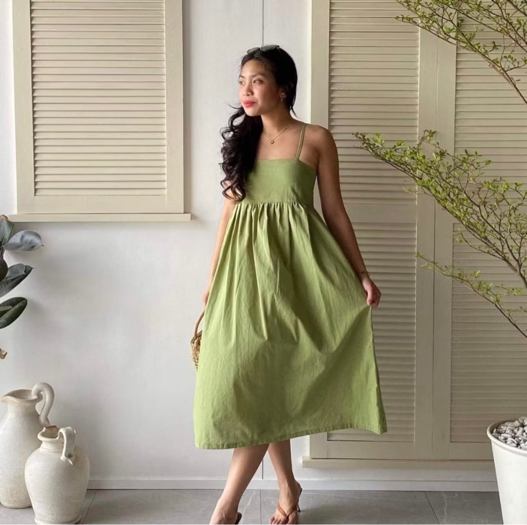 Camden Dress in Apple Green