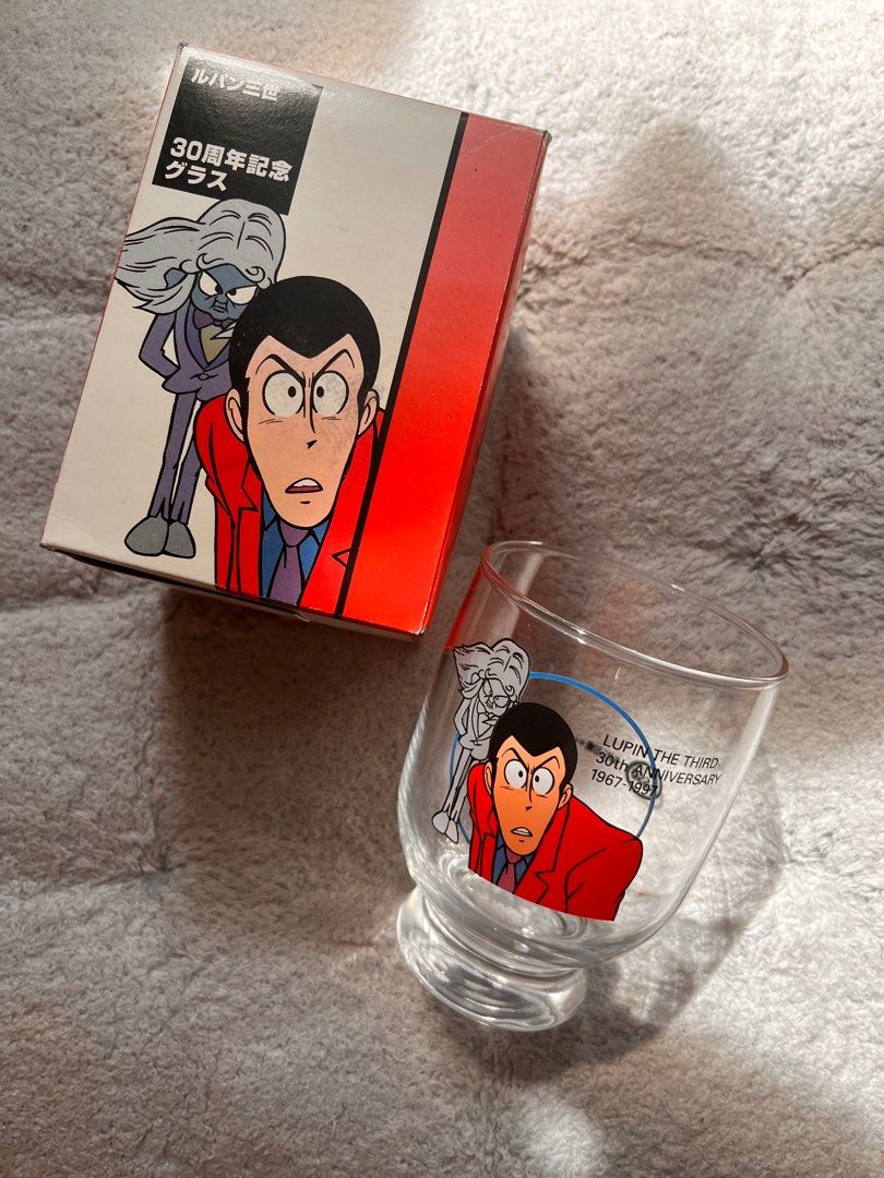 Lupin The Third 30th anniversary edition (Category: Vintage Collectibles) located in Pasig City. Submitted by 3mjcharmsnplushies (Listing ID 1350911111, Image 1). Description: Grab this Lupin the third vintage glass collection from Japan!! Box not in perfect condition, glass itself is flawless! MoP: payment first via gcash MoD: JnT + sf c/o buyer DM for inquiries! See you in my DM!! ☺️ #Lupinthethird #memorabilia #vintage #collectibles.