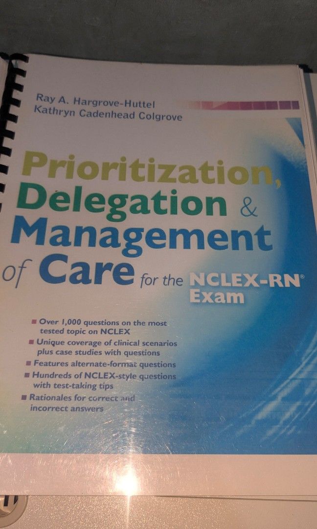 ALL FOR 500 NCLEX-RN BOOKS BUNDLE (Category: Textbooks) located in Manila. Submitted by xx_athena_ (Listing ID 1350956749, Image 2). Description: Lippincott's Q&A Review for NCLEX-RN 10th Edition Prioritization, Delegation & Management of Care for the NCLEX-RN Exam Must haves if you’re going to take the NCLEX exam or even in prepation for the NLE. No highlights, clear print and clean pages. Take all for 800PHP RFS: Declutter. Di ginamit nung sist