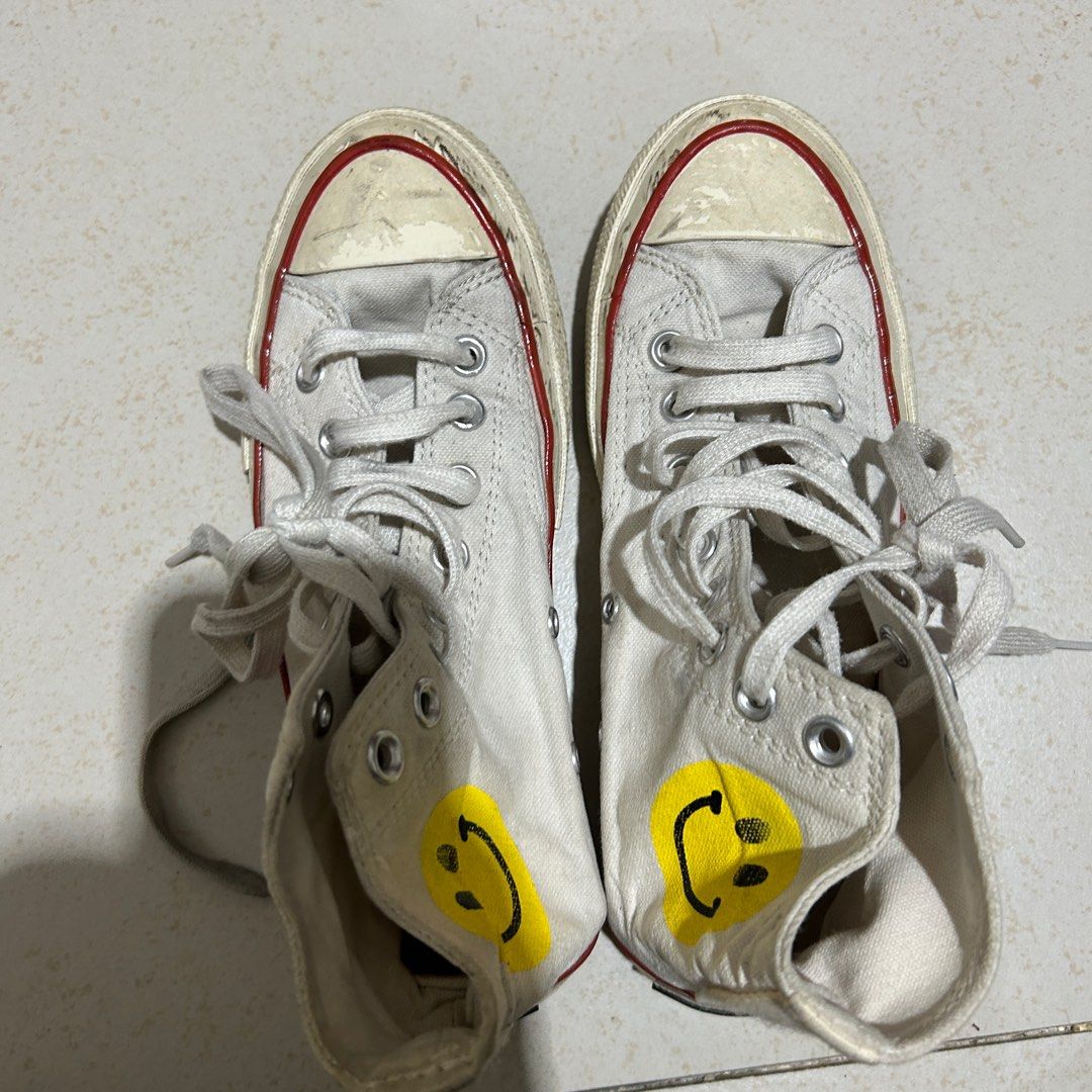 ORIGINAL Converse Chuck 70s x Nike Smile HI DT White Size 38