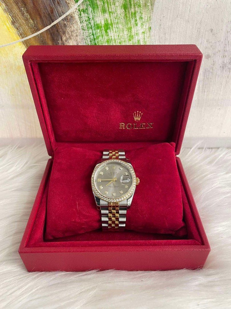 Original Rolex 36mm Super Jubillee Bracelet (Category: Luxury Watches) located in Paranaque City. Submitted by glenjonluxuryfinds2 (Listing ID 1350972807, Image 3). Description: All original diamonds from rolex nclusibg the bezel with box .