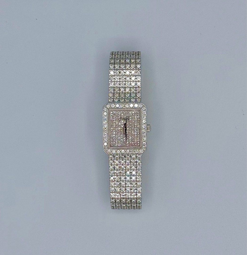 Piaget (Category: Women's Watches) located in Las Pinas. Submitted by calmphoenix.234114 (Listing ID 1351011137, Image 3). Description: Piaget Mecanique 20mm ₱5.888M Reference 4154N Manual Winding 18K White Gold Iced Out Natural Diamonds.