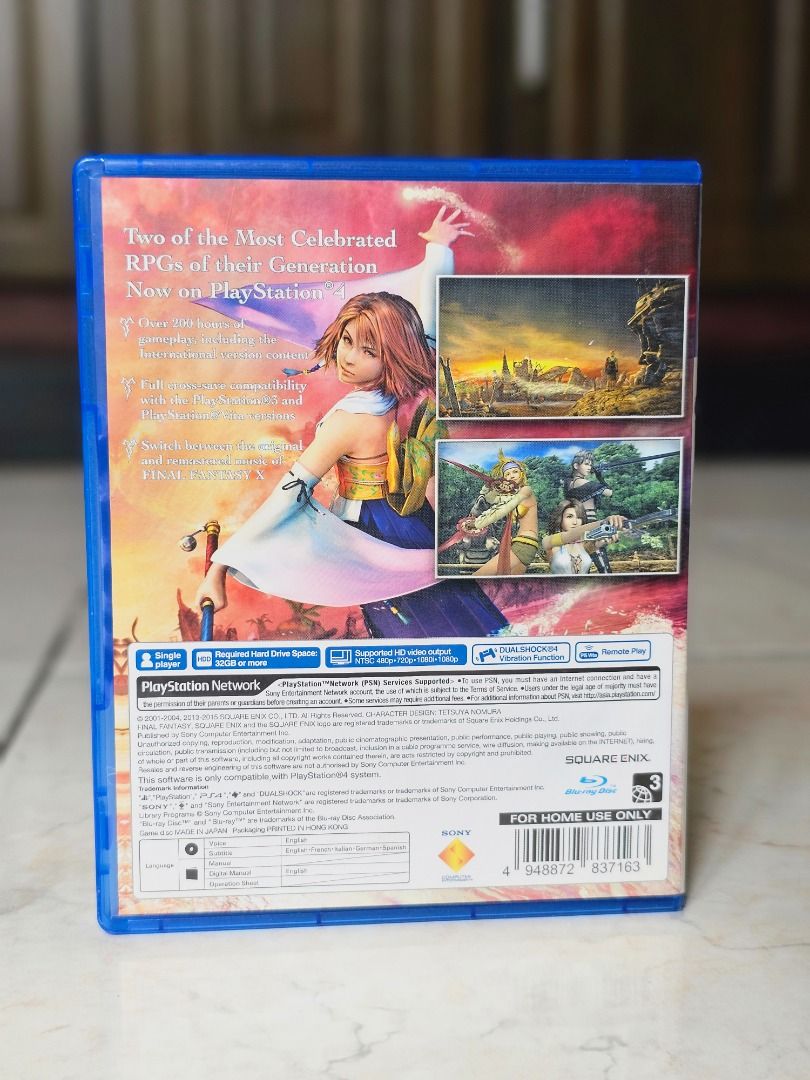 PS4: Final Fantasy X & X-2 (Category: PlayStation) located in Lucena. Submitted by strawberrymilk04 (Listing ID 1350979283, Image 3). Description: Welcome! RFS: Need of funds 100% Guaranteed Authentic Product Never used. Only removed the plastic to check the contents. Actual photo may be sent upon request prior to purchase/shipping. Do not hesistate to DM me if there are any concerns or questions! ^^ MOP: - Gcash - Paymaya.