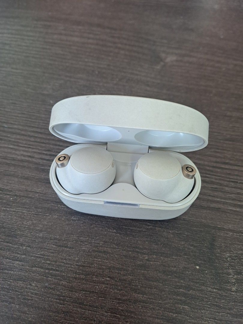 Sony Advanced Noise Cancelling Earbuds (Category: Headphones & Headsets) located in Manila. Submitted by seller.elcherly (Listing ID 1351028536, Image 3). Description: SONY WF-1000XM4 Advanced Noise Cancelling Ear Buds FOR SALE! 🔖Authentic (MONEY BACK GUARANTEE IF PROVEN FAKE) 🔖Bought 15k+ in Japan 🔖Color: Platinum Silver 🔖Bluetooth Version 🔖Truly Wireless headphones take advanced noise canceling 🔖Exceptional Audio Quality 🔖Long Battery Li
