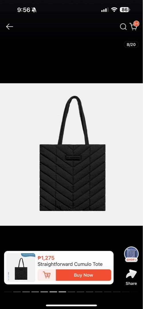 Straightforward (Category: Tote Bags) located in Pasay City. Submitted by dnpbt (Listing ID 1351030010, Image 1). Description: Never been used. With plastic and paper bag.