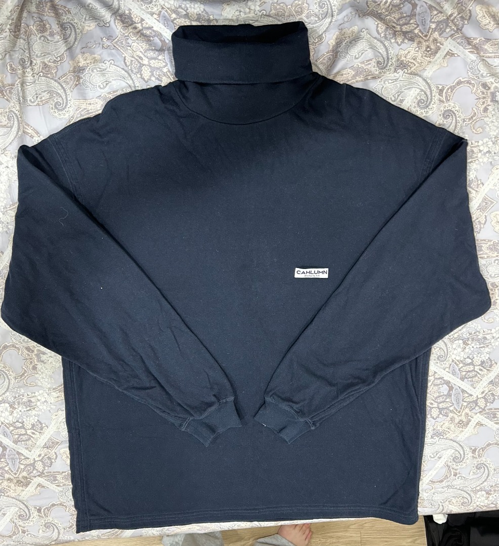 CAHLUMN / Double Face Cotton Turtleneck Shirt