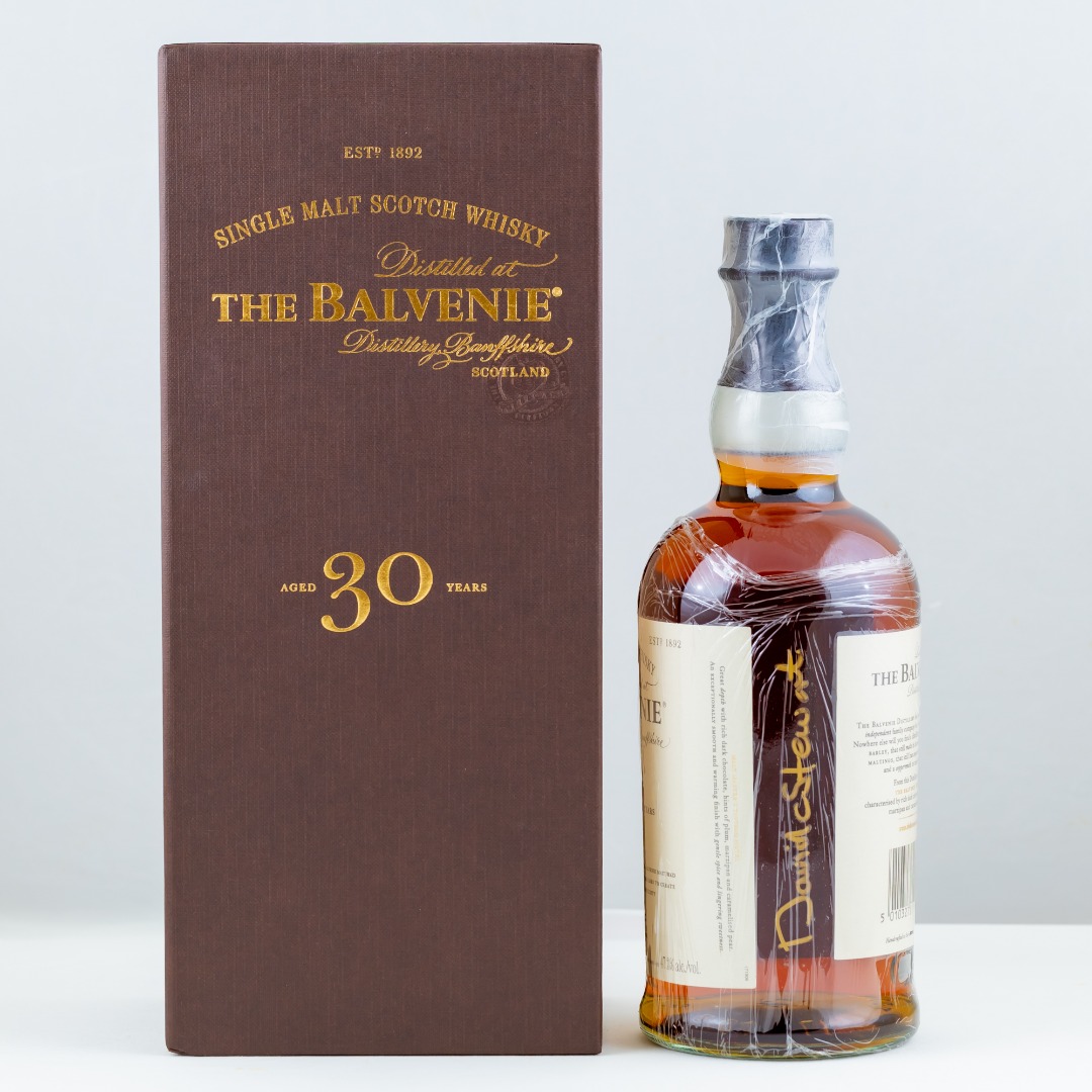 David C. Stewart Signed Bottle of Balvenie 30 years., Food & Drinks ...