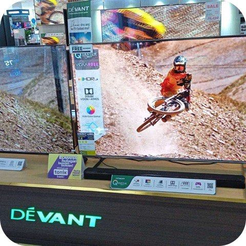 DEVANT LED SMART TV (Category: TV) located in Quezon City. Submitted by maryann.dimalanta (Listing ID 1351224584, Image 2). Description: DEVANT LED SMART TV SMART LED TV 32STW101-9,390 43STW101- 13,600 UHD TV 43UHD205-15,200 50UHD205-17,450 55UHD205-22,450 with free soundbar 55UHW201-18,650 65UHD205-30,400 free soundbar 75UHD205- 42,900 QUANTUM TV 50QUHV05-23,000 with SB50 soundbar 50QUHW01-19,500 55QUHV05- 25,600 with free soundbar 65QUHV05- 34,