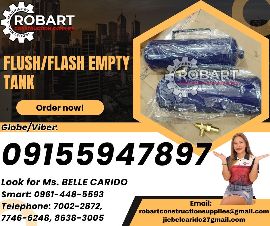 flush/flash Empty tank (Category: Industrial Equipment) located in Manila. Submitted by bellarobart (Listing ID 1351092218, Image 1). Description: flush/flash Empty tank 𝓛𝓞𝓞𝓚 𝓕𝓞𝓡 𝓑𝓔𝓛𝓛𝓔 🔵 100% Trusted Supplier 🔵 Competitive Price 🔵 𝑾𝒆 𝒂𝒓𝒆 𝑫𝑻𝑰 𝑹𝒆𝒈𝒊𝒔𝒕𝒆𝒓𝒆𝒅 & 𝑩𝑰𝑹 𝐀𝐂𝐂𝐑𝐄𝐃𝐈𝐓𝐄𝐃 Products: 🎯 Machinery 🎯 Electrical 🎯 PPE ( Personal Protective Equipment ) 🎯 Valves & Fittings 🎯 Metals ( Stainless,BI ,Galvanize