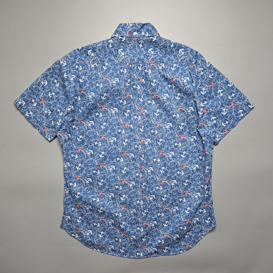 Gitman Bros Vintage -Anchors Nautical Printed Shirt (Category: Formal Shirts) located in Malabon City. Submitted by buynflex (Listing ID 1351192071, Image 2). Description: Gitman Bros Vintage -Anchors Nautical Printed Shirt Size Medium Measurements: W 22 x L 29.