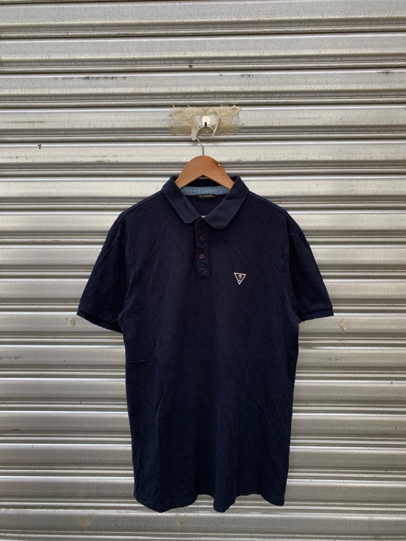 Guess Jeans Blu Cotton Men's Polo Shirt main image 1