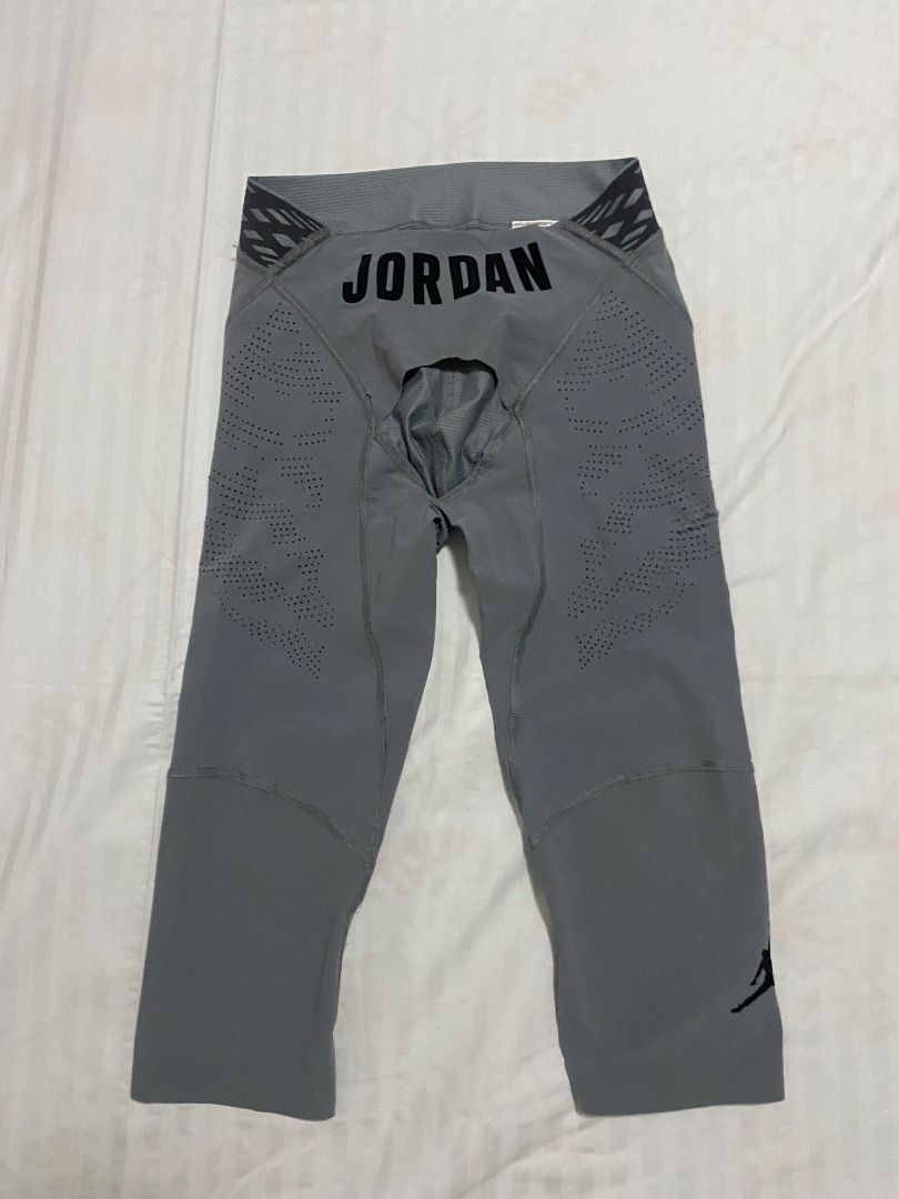 Jordan 3/4 Compressions - Gray (Category: Underwear) located in Muntinlupa City. Submitted by hansellsgretel (Listing ID 1351204069, Image 1). Description: Jordan 3/4 Compressions - unique high quality dri-fit fabric Gray Size M fits 28-31 Signs of aging MOP: GCash or BPI Bank Transfer Shipping Methods: Lalamove, J&T Express, LBC Express To be paid by the buyer.