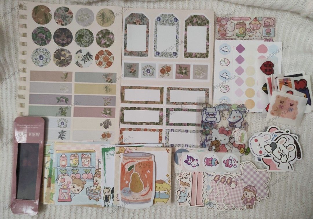 Junk Journal and Scrapbook stickers/pads (Set) (Category: Craft Supplies & Tools) located in Bulacan. Submitted by _arawxtala_ (Listing ID 1351184914, Image 1). Description: PAYMENT METHOD -Pay As You Order (for the item and shipping fee via G-Cash) -Courier: Direct JNT/ LBC.