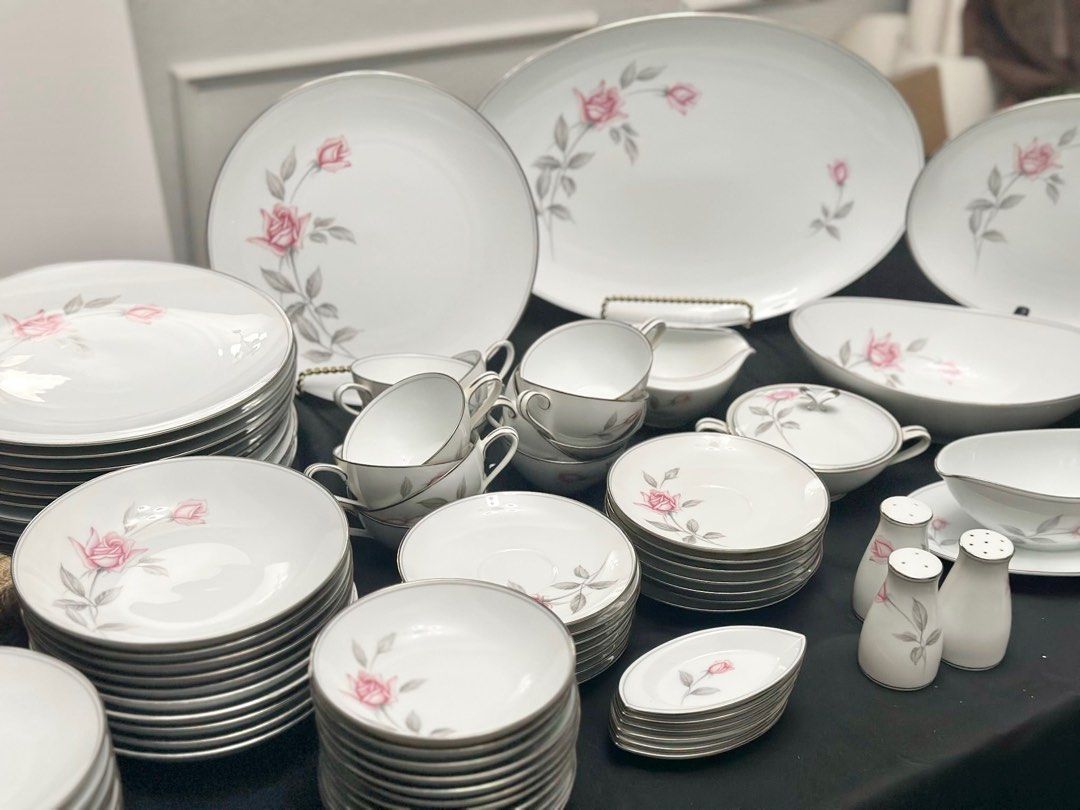 Limited Edition Noritake Rosemarie Set (Category: Dinnerware & Cutlery) located in San Juan City. Submitted by katemade (Listing ID 1351110772, Image 1). Description: Noritake Fine Bone China Original MADE IN JAPAN Perfect Condition! Displayed only but never used Noritake Rosemarie 6044 Dinner Set 100 pieces, all intact , no chips or cracks BEST OFFER (No low ballers please) The delicate rosemarie pattern is sure to impress your guests and add a 