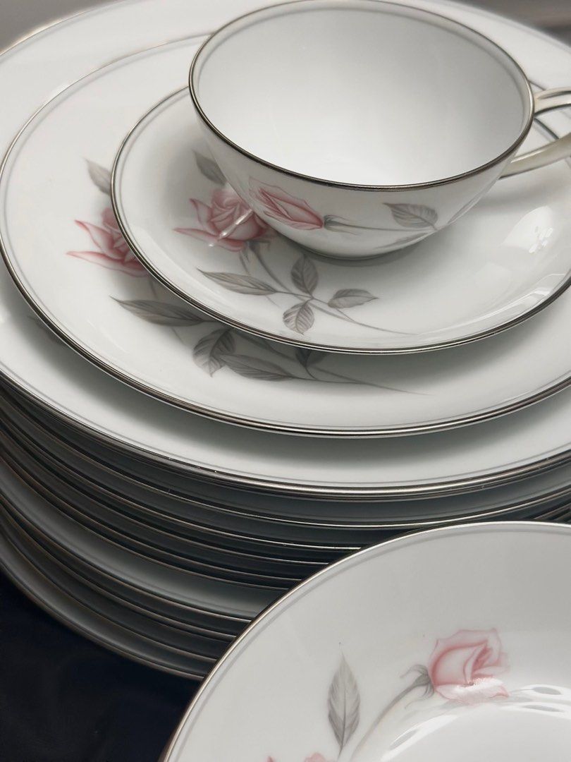 Limited Edition Noritake Rosemarie Set (Category: Dinnerware & Cutlery) located in San Juan City. Submitted by katemade (Listing ID 1351110772, Image 3). Description: Noritake Fine Bone China Original MADE IN JAPAN Perfect Condition! Displayed only but never used Noritake Rosemarie 6044 Dinner Set 100 pieces, all intact , no chips or cracks BEST OFFER (No low ballers please) The delicate rosemarie pattern is sure to impress your guests and add a 