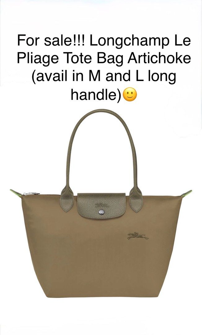Longchamp Le Pliage Tote Bag Artichoke (Category: Luxury Bags & Wallets) located in Taguig. Submitted by chubbys (Listing ID 1351251079, Image 1). Description: M long handle - 8,200 - SOLD L long handle - 8,900 Bought from France.