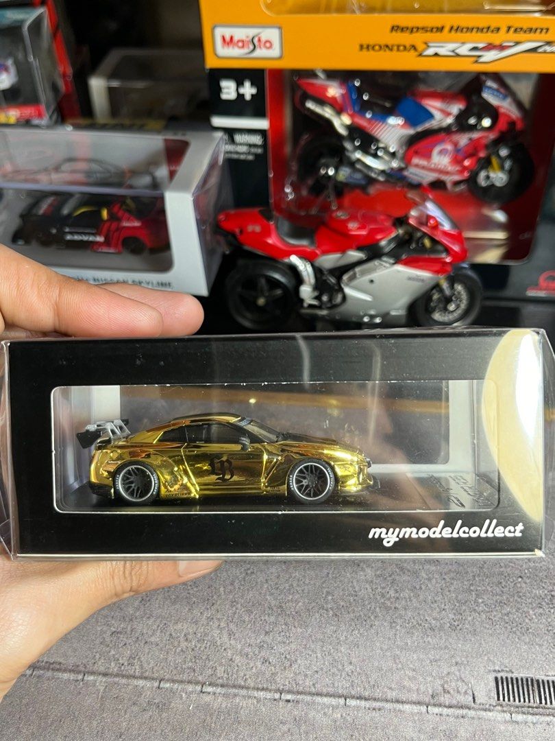 Mymodelcollect LB GTR R35 LBWK Gold Brand New 1/64 Scale, Hobbies ...