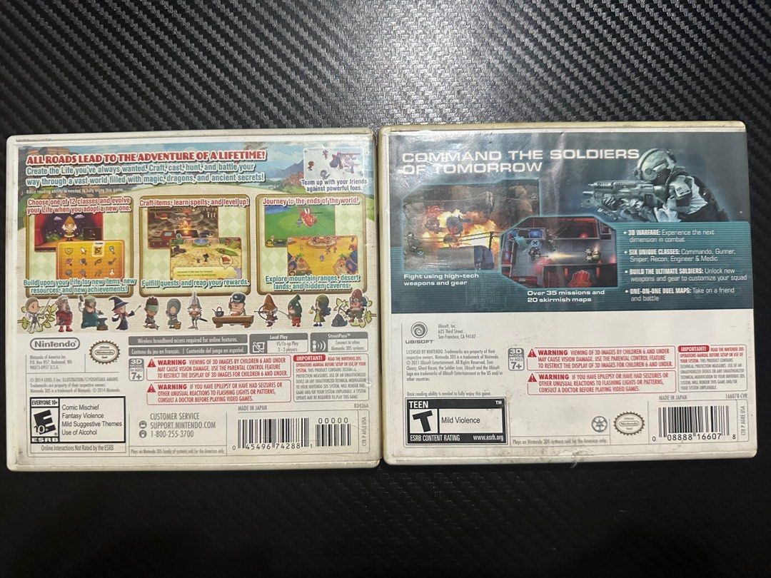 Nintendo 3DS Games (US) (Category: Nintendo) located in Angeles City. Submitted by francis0291 (Listing ID 1351150572, Image 2). Description: Nintendo 3DS games for sale. Fantasy Life Tom Clancy’s Ghost Recon: Shadow wars Price for all is Php 1,800 Items are second hand and scuffed but both are working fine. Kindly PM for inquiries..