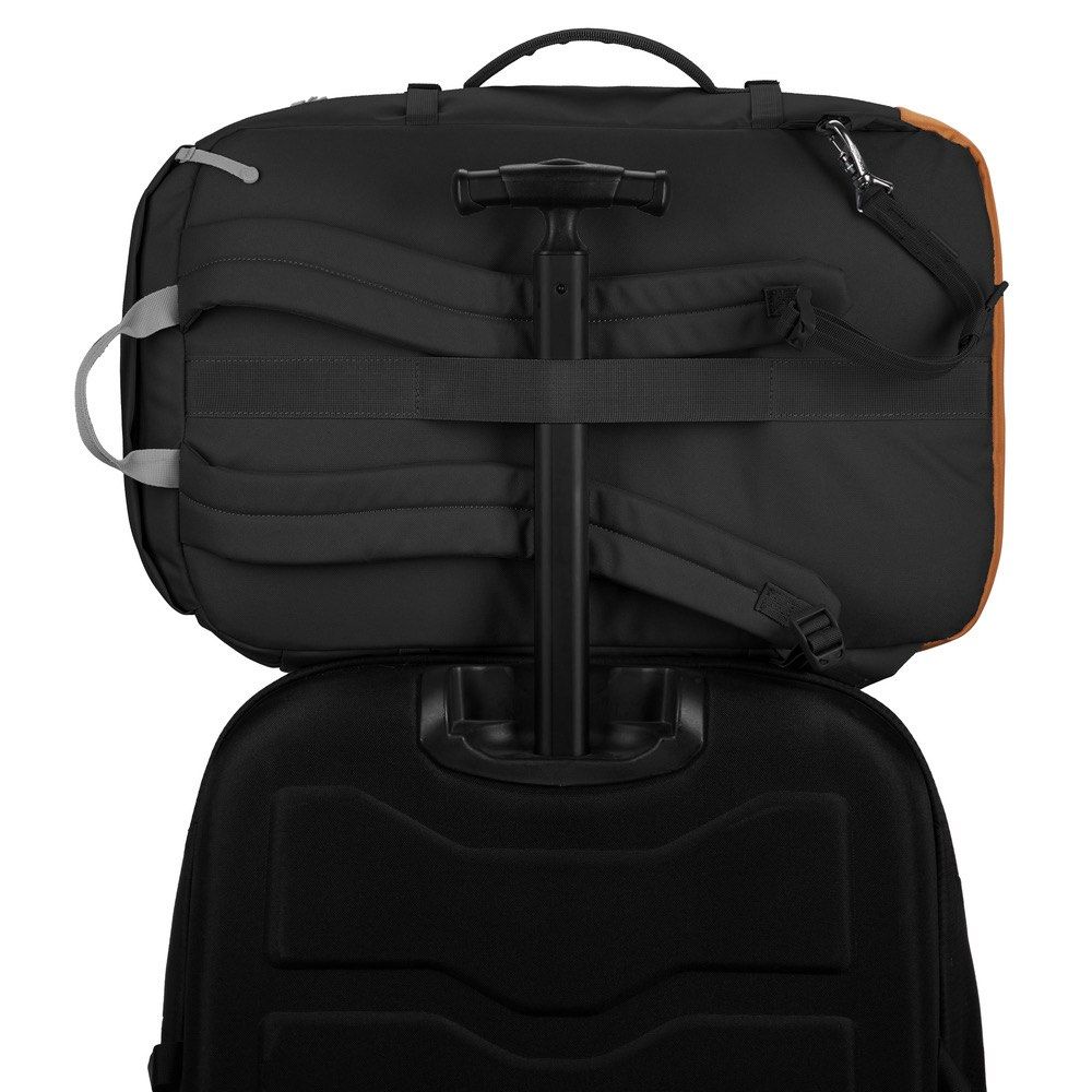 Pacsafe Backpack (Category: Backpacks) located in Quezon City. Submitted by derkmann168 (Listing ID 1349724602, Image 2). Description: Pacsafe Go Backpack 44L Condition: Like New (used once only) Travel backpack with security safety features Perfect for carryon and packs alot for a week of travel. Features * Made with recycled PET * PFC-free water repellent shell fabric * Carry-on friendly, complies with most international airline carry-on size r