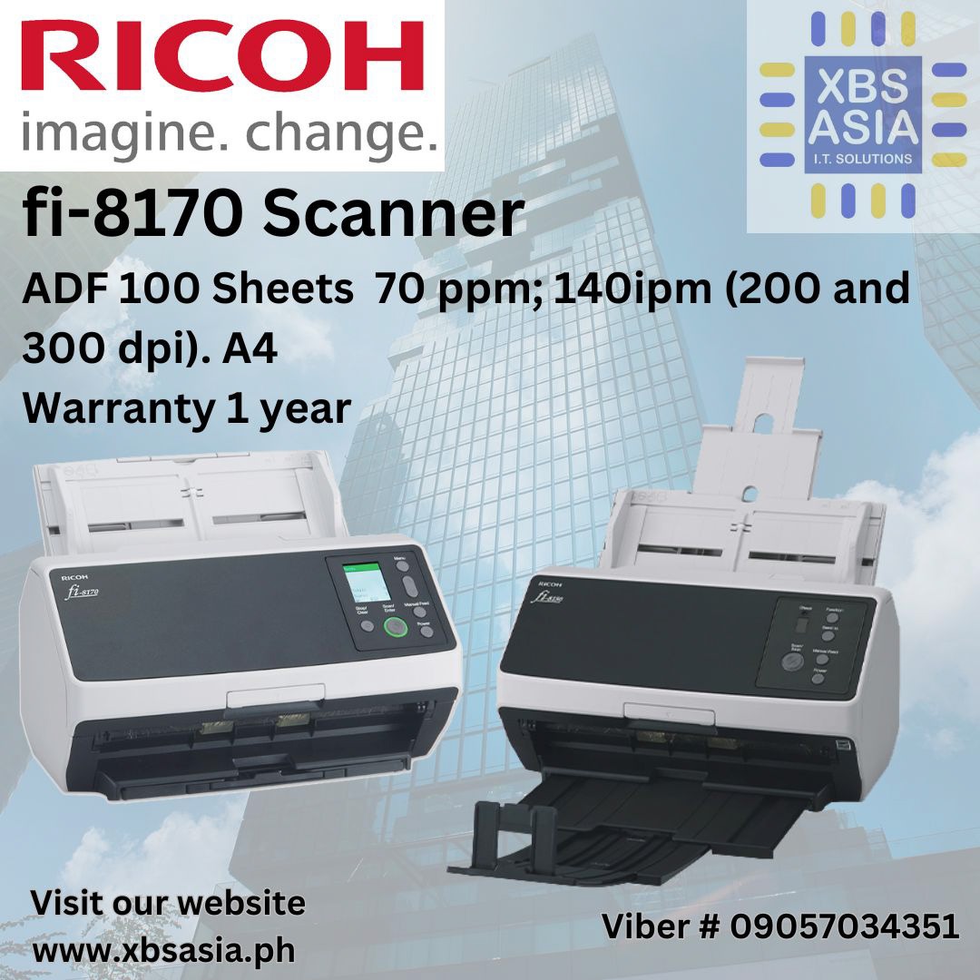 Ricoh fi-8170: High Performance Desktop Scanner 70 ppm; 140ipm ADF ...
