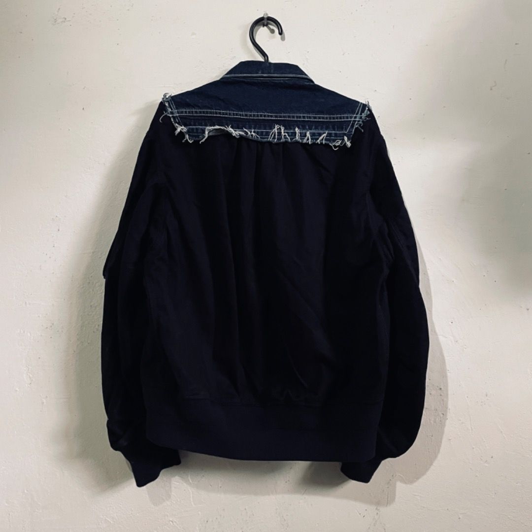 Sacai Hybrid Bomber Jacket (Category: Luxury Apparel) located in Caloocan City. Submitted by cast.archives (Listing ID 1351219878, Image 3). Description: Sacai Hybrid Bomber Jacket Size: Medium Condition: Excellent Flaws: None 5,500+shipping fee.