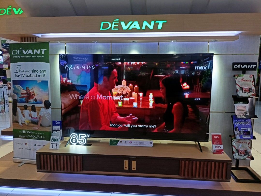 SEALED UNIT DEVANT SMART TV (Category: TV) located in Rizal. Submitted by florenciocanoy62 (Listing ID 1351203113, Image 1). Description: ‼️‼️SALE SALE SALE ‼️‼️ ✅DEVANT SMART TV ✅4K UHD ✅4K WEB O.S. 👉WEB OS 32". 32stw101. 9,999 43". 43stw101. 13,999 50". 50quhw01. 20,499 55". 55uhw201. 20,249 65". 65quhw01. 33,799 👉SMART TV 43". 43uhd205. 16,399 50". 50uhd205. 18,799 55". 55uh0205. 22,899 65". 65uh0205. 32,199 75". 75uhd206. 45,990 👉QUANTUM U