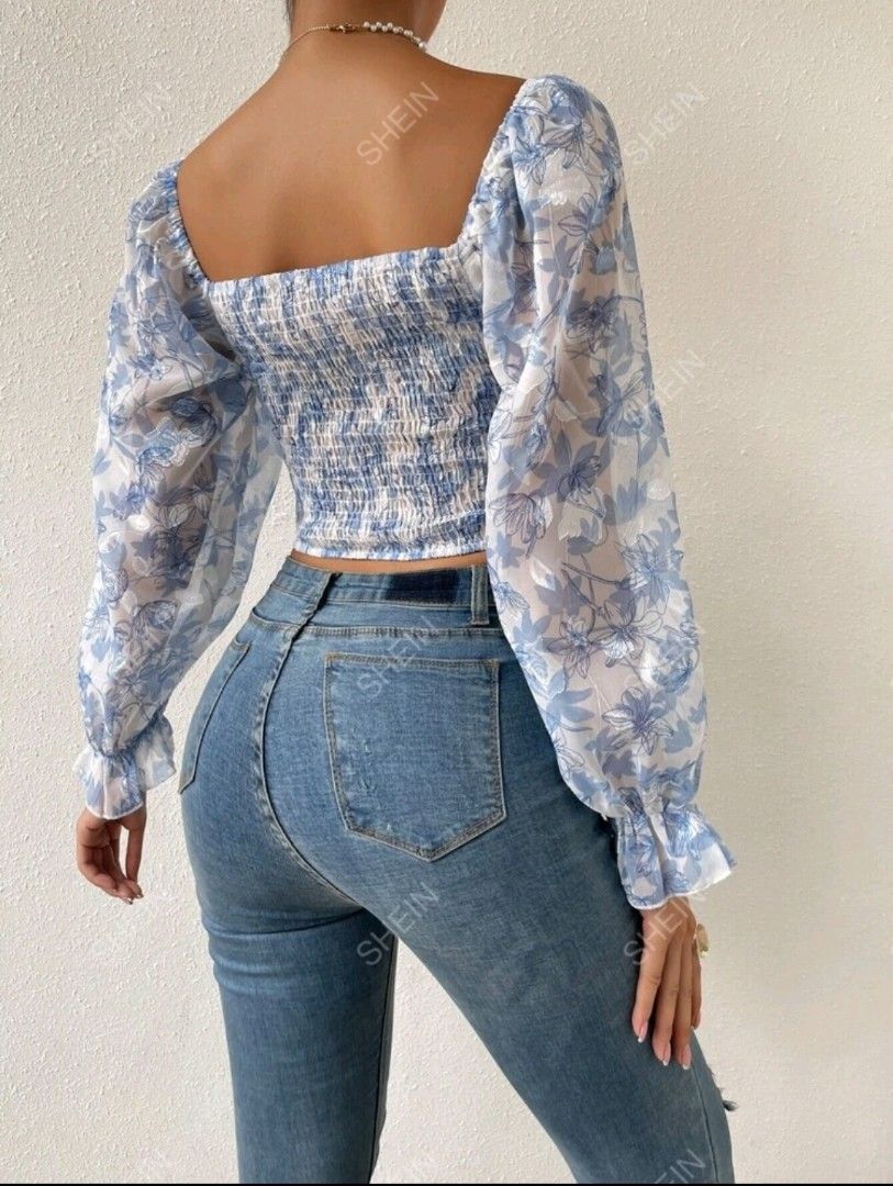 Shein longsleeves top (Category: Longsleeves) located in Marikina City. Submitted by declutterkpcloset (Listing ID 1351159011, Image 2). Description: Size medium No issue.
