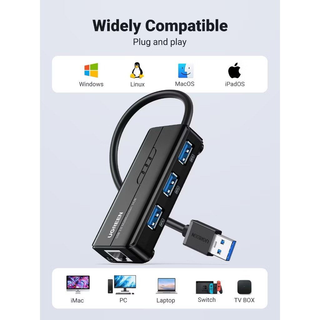 UGREEN USB Hub Ethernet Adapter USB Gigabit Network Adapter (Category: Hard Disks & Thumbdrives) located in Mandaluyong City. Submitted by diafazar (Listing ID 1351103695, Image 2). Description: Mandaluyong location .