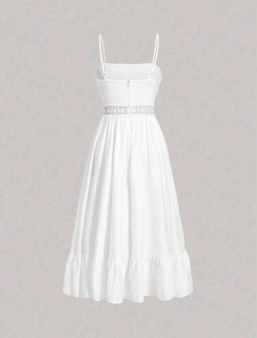 White summer midi linen dress (Category: Dresses) located in Quezon City. Submitted by fasttrend (Listing ID 1351237977, Image 2). Description: adjustable straps.