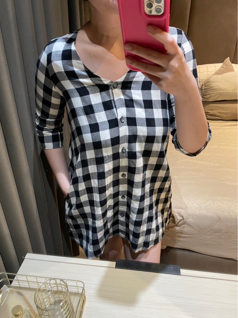 B&W Shirt Dress main image 1