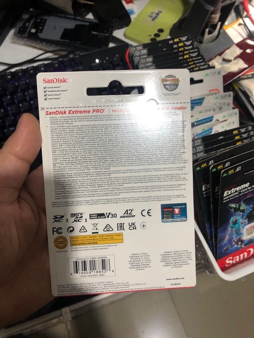 128gb Sandisk Micro SD Extreme Pro (Original) (Category: Memory & SD Cards) located in Makati City. Submitted by jc.cuerdo (Listing ID 1351416402, Image 2). Description: .