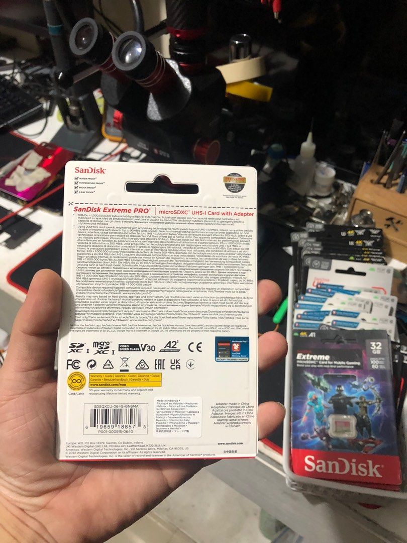 64gb Sandisk Micro SD Extreme Pro (Original) (Category: Memory & SD Cards) located in Makati City. Submitted by jc.cuerdo (Listing ID 1351416318, Image 2). Description: .